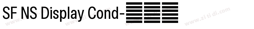 SF NS Display Cond字体转换
